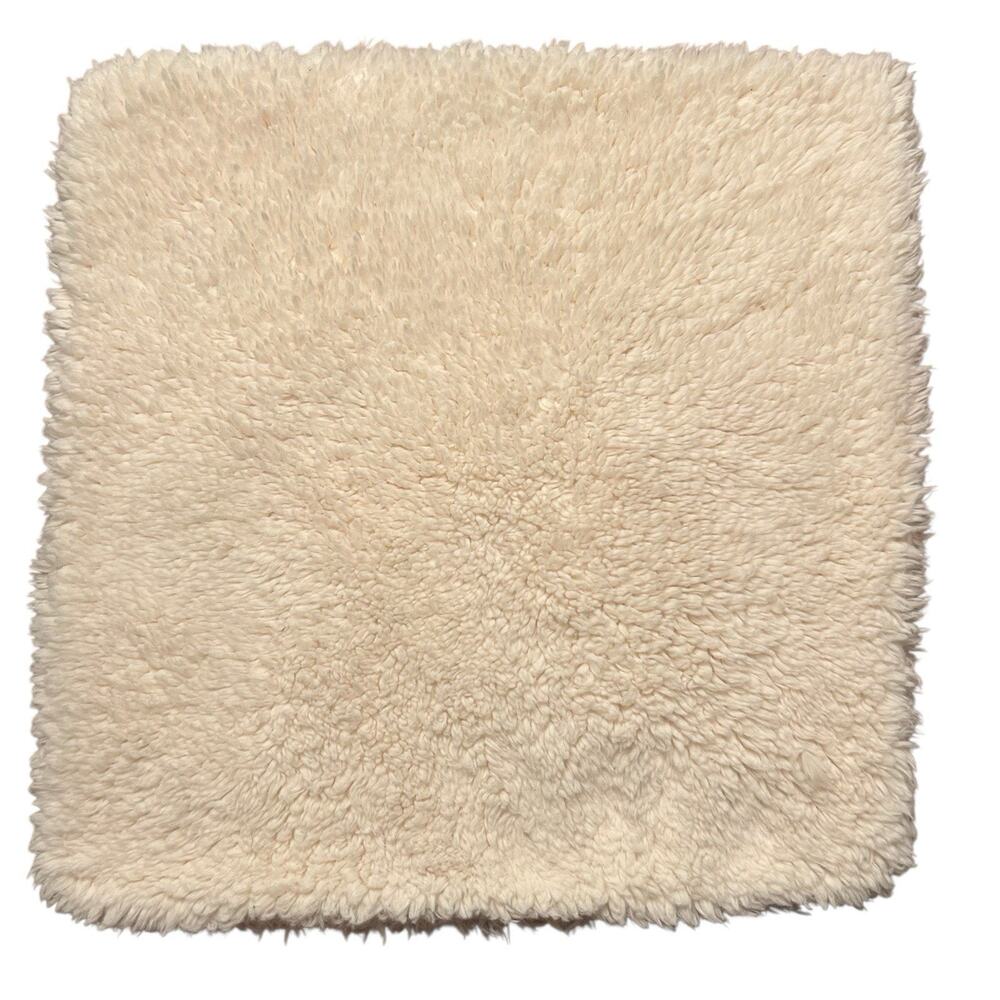 Pottery Barn Square Sham 18" x 18" Fluffy Fleece Zippered Pillow Case Plush (17)